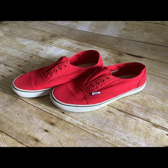 Men’s vans no lace red slip on’s size 10.5 - Picture 3 of 11